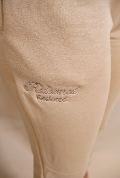 Redeemed Restored - Tan Cuffed Joggers