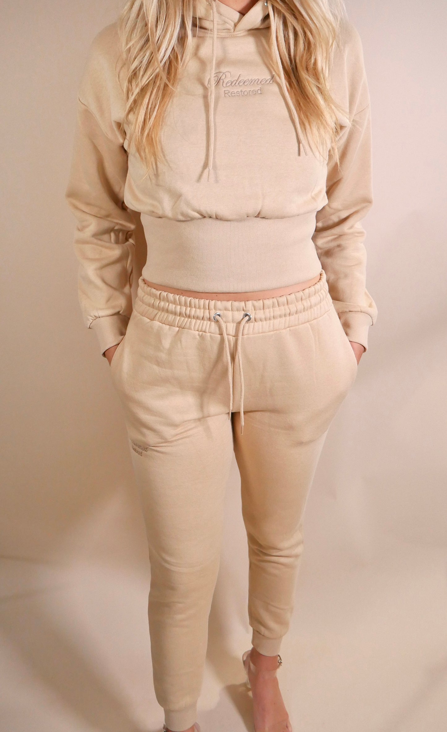 Redeemed Restored - Hoodie & Jogger Set - Tan