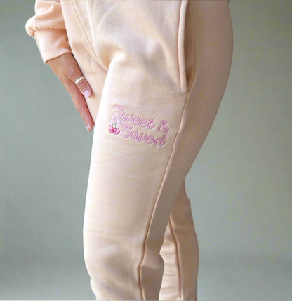 Sweet & Saved - Hoodie & Jogger Set - Peach Nude