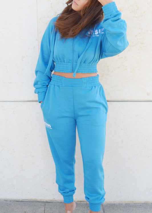 Calms the Storm - Hoodie & Jogger Set - Bright Blue